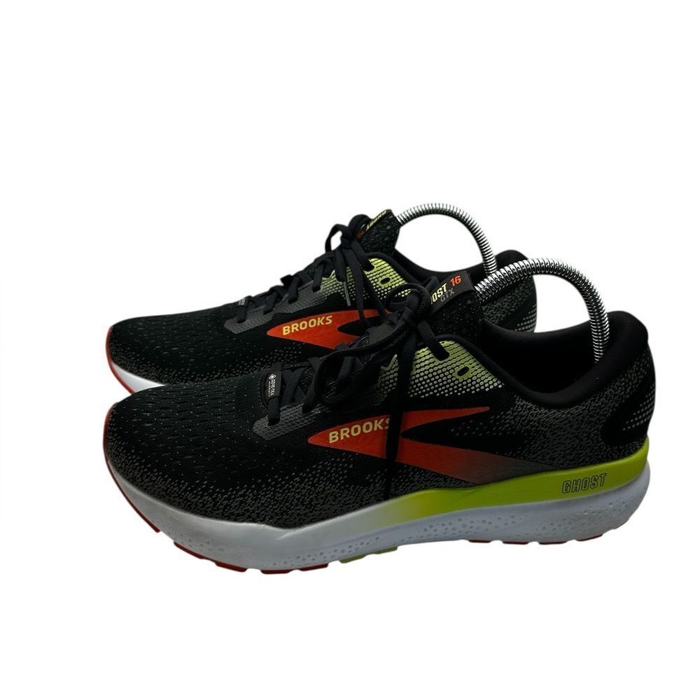Brooks Ghost 16 Men’s Running Shoes US 11.5 D Black Orange Green Neutral - Picture 3 of 9